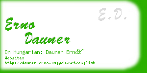 erno dauner business card